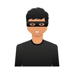 hacker avatar character isolated icon vector illustration design