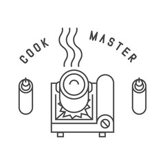 portable gas stove, vector isolated icon art