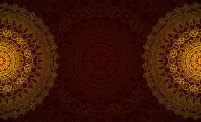 Wall Murals Mandala Template Illustration With Place For Text
