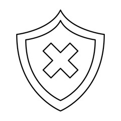 shield security isolated icon vector illustration design