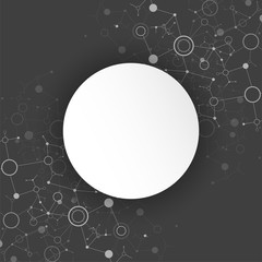 Abstract geometric vector background. Circle technology or scien