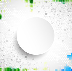 Abstract geometric vector background. Circle technology or scien