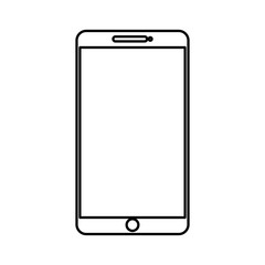 smartphone technology line icon vector illustration design