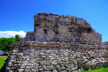 Outer Wall of Building - Mayan Ruins Tulum