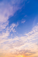 Naklejka na ściany i meble sunset / sunrise sky with cloud and sky background