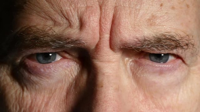 Detail Of Elderly Man's Eyes, Close Up