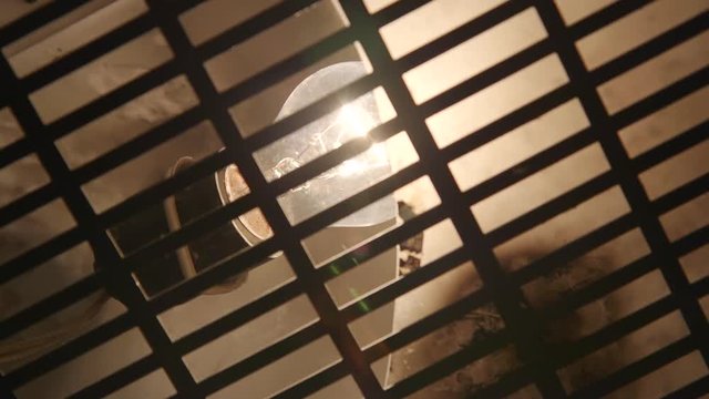 light bulb in an old elevator