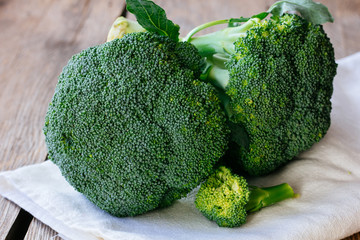 Green broccoli closeup