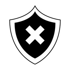 Fototapeta premium shield security isolated icon vector illustration design