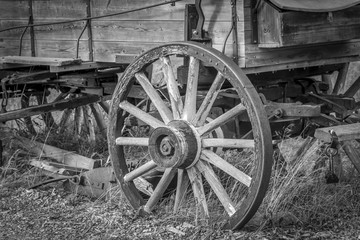 Fototapeta na wymiar 1Old Wagon Wheels