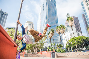 Man doing parkour