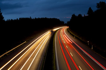 Fototapeta na wymiar view of a highway in the night