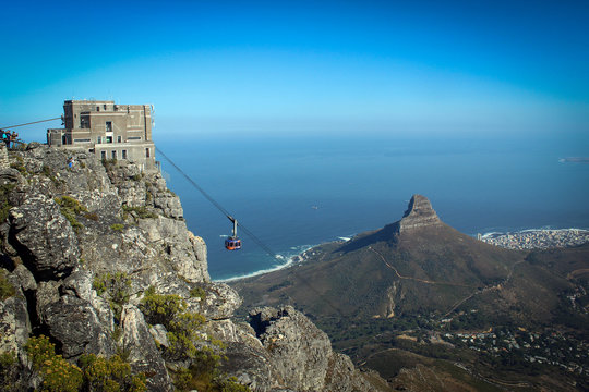 Cable car station on the top of Table Mountain, Cape Town, South Africa