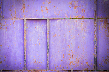 Old rusted metal violet purple texture. Corroded weathered iron background. Abstract grunge vintage effect