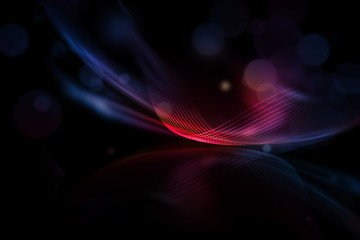 Orange, magenta and blue light wave mesh abstract background