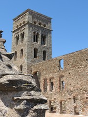 Fototapeta na wymiar Espagne - Catalogne - Monastère de Sant Pere de Rodes