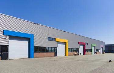 Zelfklevend Fotobehang Industrieel gebouw moderne bedrijfsonderdelen