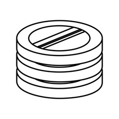 game coins with wings vector illustration design