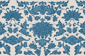 Traditional Chinese floral ornament