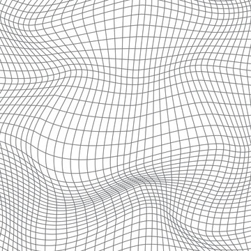 Black waves lines, abstraction composition, volume surface, vector design background