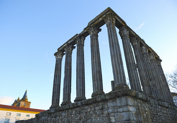 Naklejka premium Evora, Templo de Diana, Alentejo, Portugal