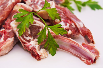 set of Lamb with parsley