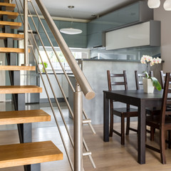 Stylish interior with stairs