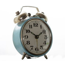 old bracket clock, vintage mechanical USSR alarm clock
