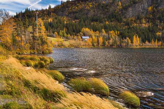Town Lake in Chitina, Alaska, USA.