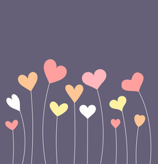 Plakat Cute pastel hearts