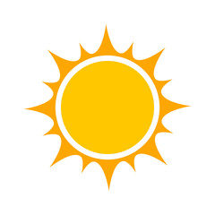 Flat design sun icon