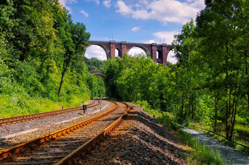 Elstertalbr&uuml;cke im Vogtland - Elster Viaduct,  railway bridge in Saxony