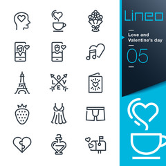 Lineo - Love and Valentine’s day line icons