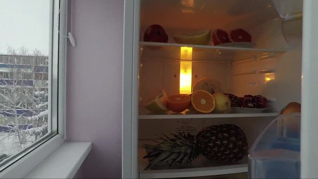 Fresh fruit in the refrigerator
