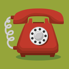 old telephone isolated icon vector illustration design