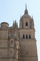 Fototapeta na wymiar Tower of the New Cathedral in Salamanca, Spain