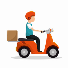 motorcycle delivery service icon vector illustration design