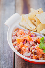 Orange Salsa with Chips