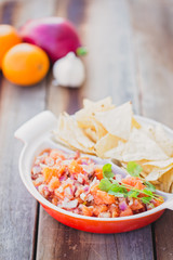Orange Salsa with Chips