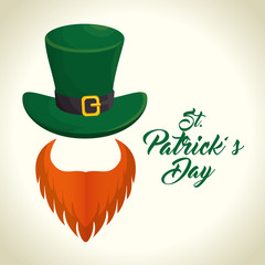 saint patrick day elf hat vector illustration design