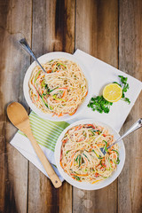 Vegan Pasta with Julienned Vegetables