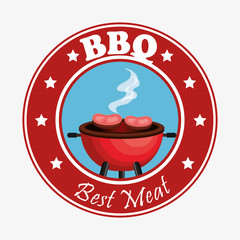 delicious barbecue food icon vector illustration design