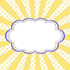 Retro sunburst frame border