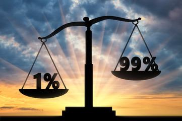 One percent of the rich, outweighs the 99 percent of the poor