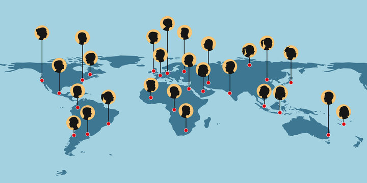 planisph&egrave;re - connexion - communication - humanit&eacute;