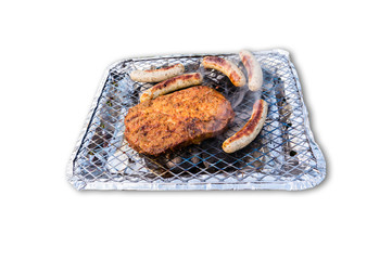 Wegwerfgrill isoliert