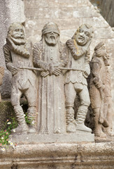 Fototapeta na wymiar Saint-Thegonnec, Figuren des Kalvarienberges, Bretagne, Frankreich