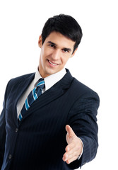 businessman giving hand for handshake