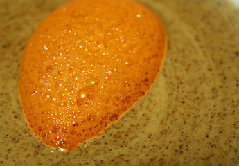 Soup or source with foam