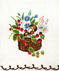 Ukrainian folk embroidery, handmade